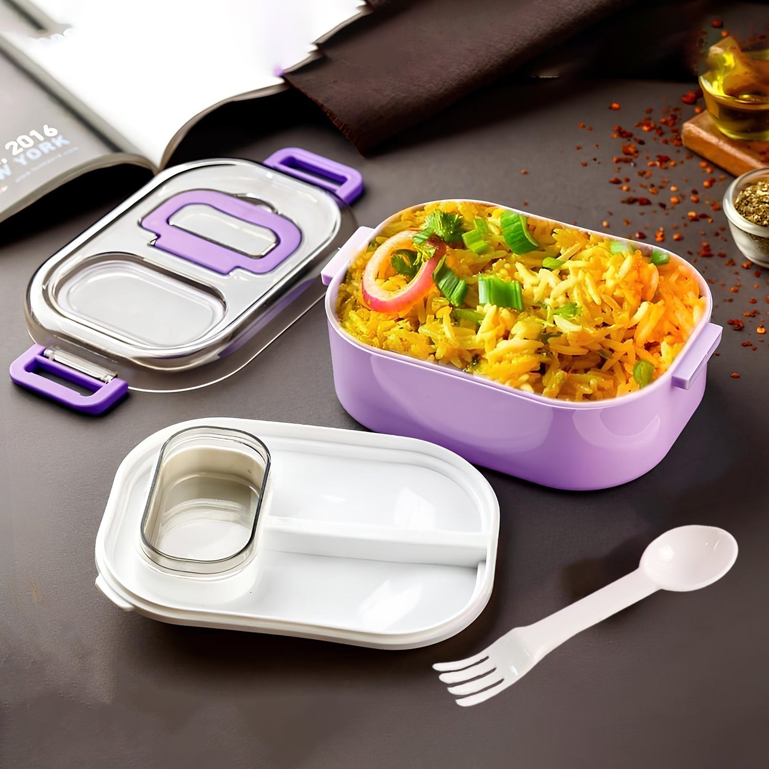 DailyBite Multi-Use Leakproof Lunch Box DailyBite Multi-Use Leakproof Lunch Box